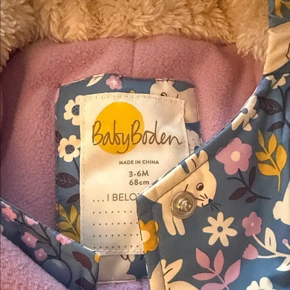 Baby Boden Blue and Yellow Floral Kids Footie - Picture 2 of 3